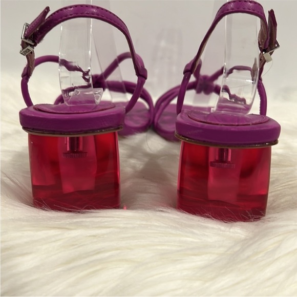 SCHUTZ Betine Strappy Sandal In Very Pink Leather SZ 8.5 - Picture 2 of 4